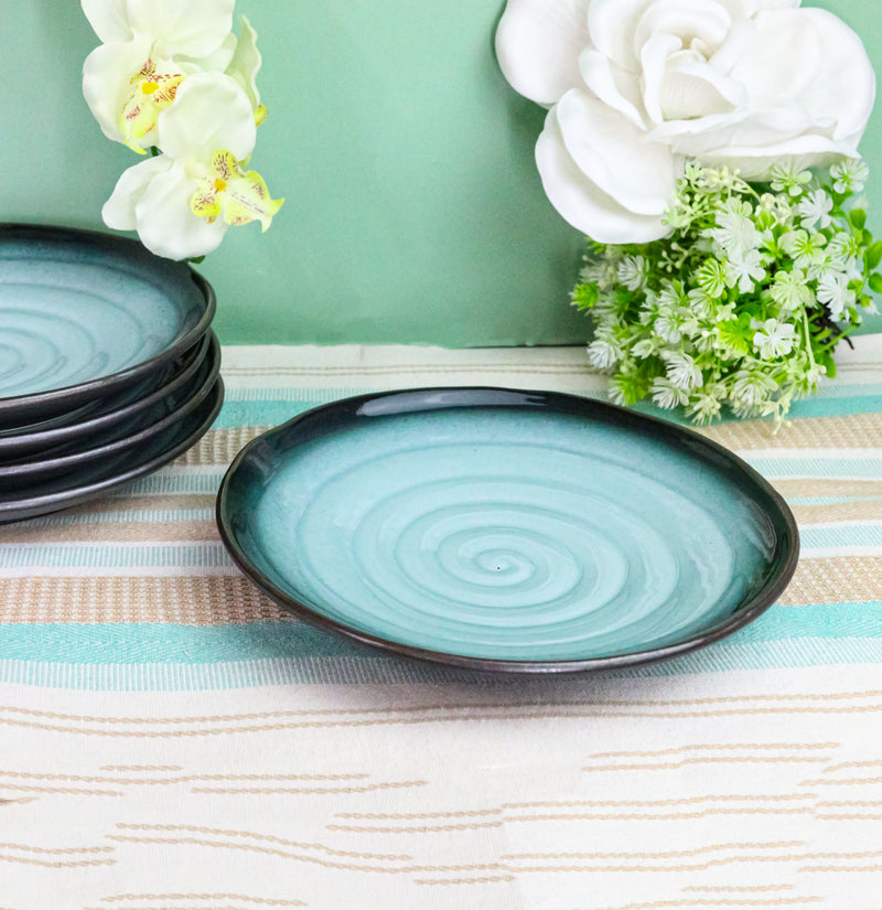 Pack Of 5 Blue Sky Seikai Collection Porcelain Round Dinner Plates 8.75" D