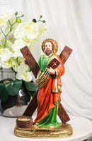 Apostle Disciple Of Jesus Saint Andrew With Saltire Cross Figurine 12" Series