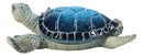Marine Swimming Blue Shell Sea Turtle Decorative Jewelry Trinket Box Figurine