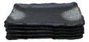 Pack Of 5 Charcoal Grey Tone Hakumu Collection Rectangular Wavy Sushi Plates