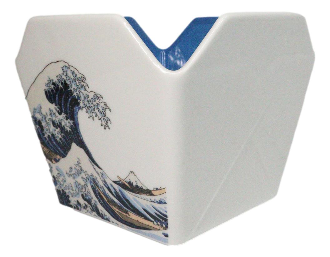 Great Wave Kanagawa Hokusai Takeout To Go Box Serving Bowl With Chopsticks Set