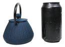 Blue Tokusa Geometric Textured Pattern Petite Cast Iron Teapot 10oz Tea Pot