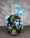 Wicca Stacking Toadstool Mushrooms and Moss Fungi Forest Black Skull Figurine