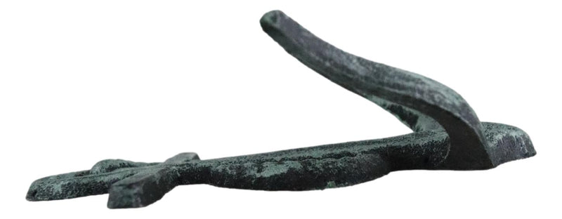 Pack of 2 Cast Iron Rustic Verdigris Sailor Ocean Ship Anchor Double Wall Hooks