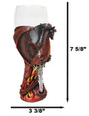 Ruth Thompson Elemental Dragon Wrath Blade Sword Glass Wine Goblet Chalice Cup