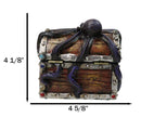 Nautical Octopus Tentacles On Small Treasure Chest Decorative Trinket Box Figure