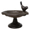 Cast Iron Rustic Whimsical Bird On Fountain Bird Feeder Bath Small Sculpture
