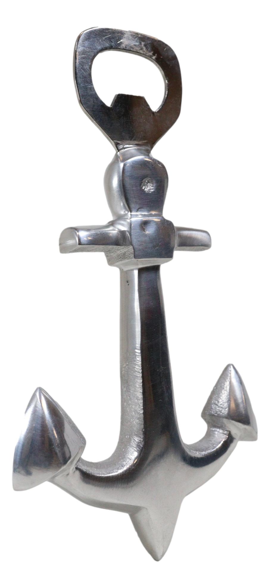 Set Of 2 Aluminum Sleek Nautical Port Sailor Ship Trident Anchor Bottle Openers