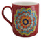 Red Muladhara Root Chakra Zen Flower Of Life Mandala Circle Ceramic Mug Cup