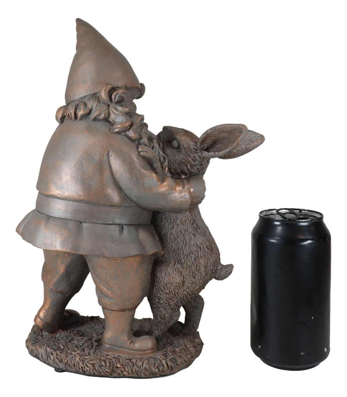 Whimsical Mr Gnome Dancing With Hare Rabbit Fairy Garden Figurine Decor Accent - Ebros Gift