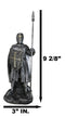 Medieval Suit Of Armor Crusader Knight With Spear Javelin And Shield Figurine