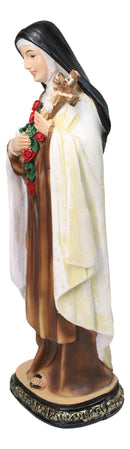 Carmelite Order Saint Theresa of Lisieux With Roses and Crucifix Figurine 11" H
