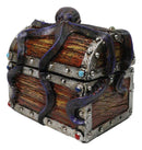 Nautical Octopus Tentacles On Small Treasure Chest Decorative Trinket Box Figure