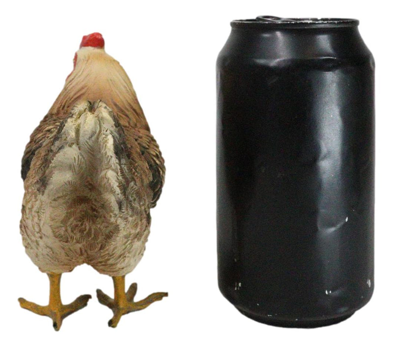 Rustic Western Country Farm Light Brown Chicken Hen Figurine 4.5" Tall
