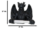 Saurian Servant Mythical Gothic Serpentine Dragon Toilet Paper Holder 9"H