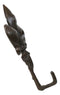 Pack Of 2 Cast Iron Rustic Fleur De Lis Emblem Wall Hook Towel Coat Hats Hangers