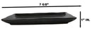 Pack of 6 Black Kokuyo Minimalist Wavy Rectangular Sushi Lunch Plates 7.75" L