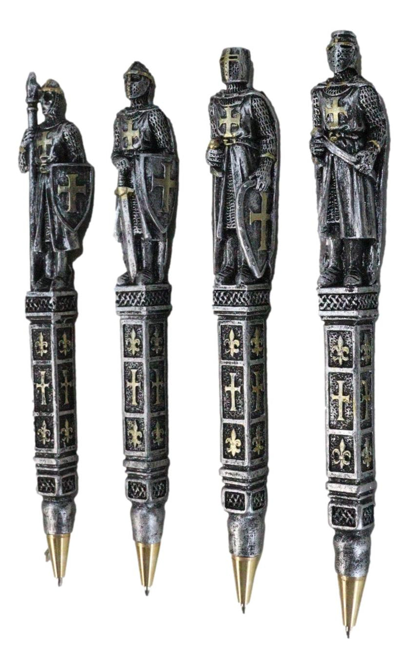 Set of 12 Medieval Crusader Templar Knights Of The Cross Le Fleur Writing Pens