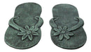 Cast Iron Flip Flop Stepping Stones Set of 2 Beach Getaway Left & Right Sandals