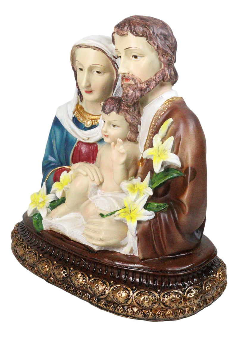 Holy Family Mother Mary Joseph And Jesus On Vatican Plinth Altar Figurine