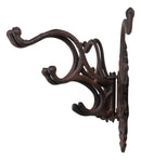 Cast Iron Rustic Victorian Scrollwork Spinning Swivel Multi Points Wall Hook