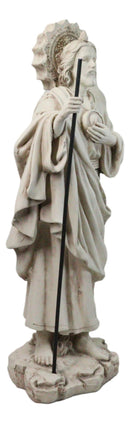 Catholic Church Saint Jude with Staff and Medal Large Outdoor Statue 24" Tall - Ebros Gift