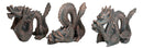 Set of 3 See Hear Speak No Evil Oriental Shen Long Celestial Dragons Figurines