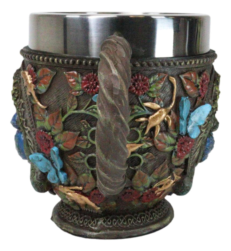 Wicca Green Mother Earth Goddess Millennial Gaia With Flora And Fauna Teacup Mug