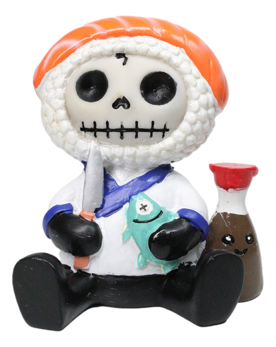 Furrybones Sake Sushi Sashimi Omakase Chef Skeleton Figurine Furry Bones