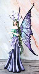 Fantasy Raven Secrets Gothic Fairy Queen With Antlers Crown Statue 20"H Decor