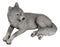 Resting Wise Gray Lone Wolf Figurine Timberwolves Pack Decorative Decor Statue
