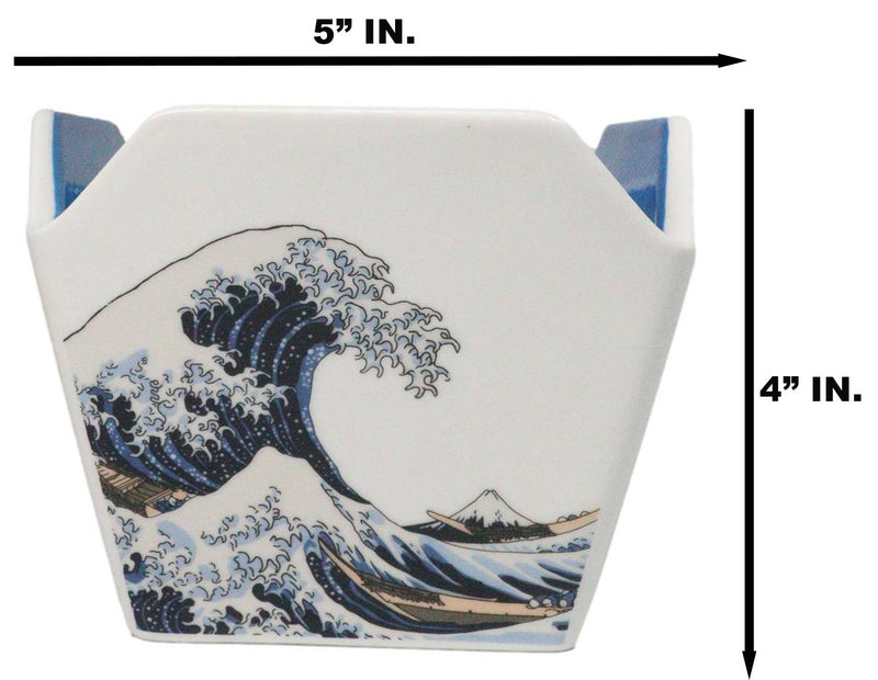 Great Wave Kanagawa Hokusai Takeout To Go Box Serving Bowl With Chopsticks Set