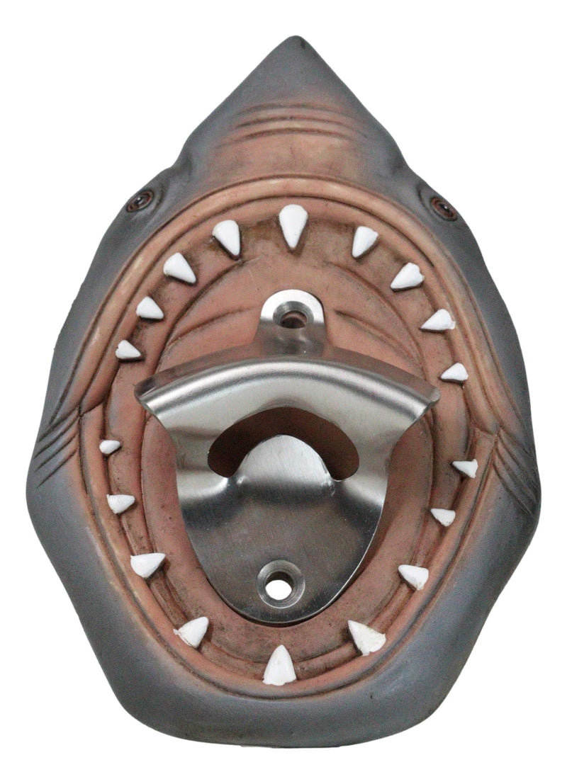 Set Of 2 Nautical Sea Great White Shark Jaws Wall Soda Beer Bottle Cap Openers