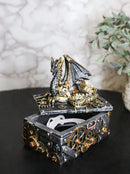 Steampunk Dragon Trinket Box Faux Gears & Pipes Clockwork Mechanical Sculpture