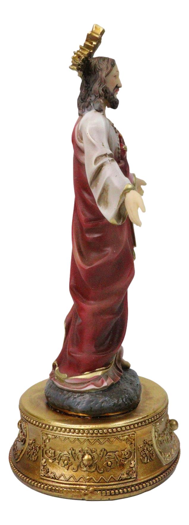 Catholic Christian Sacred Heart of Jesus Christ With Rosary Drawer Box Figurine