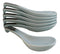 Pack of 6 Seikai Blue Sky Collection Ceramic Asian Soup Spoons With Hook 5.75"L
