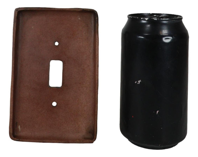 Set of 2 Western Tooled Floral Lace Faux Wood Wall Single Toggle Switch Plates