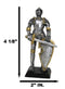 Medieval Valiant Knight Suit Of Armor With Sword And Spade Shield Mini Figurine