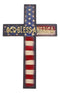 Western Patriotic USA Flag Old Faithful God Bless America Memorial Wall Cross