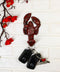 Set of 2 Cast Iron Red Nautical Cajun Creole Crawfish Lobster Tail Wall Hooks