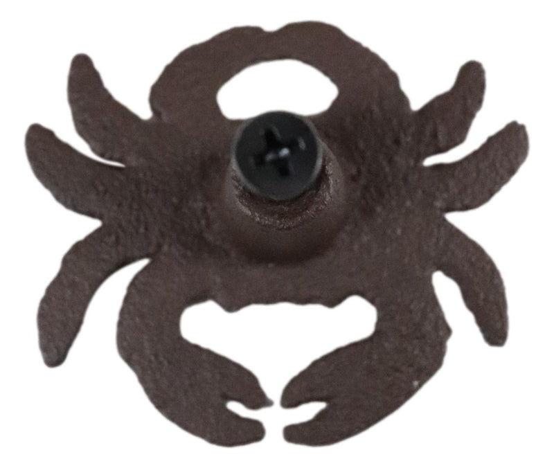 Set Of 4 Cast Iron Rustic Marine Sea Crab Drawer Cabinet Door Knobs Hardware