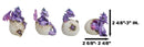 Set Of 4 Purple Spyro Baby Dragon Hatchlings Breaking Out Of Eggs Figurines
