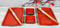 Red Black Melamine Wavy Sushi Plates Sauce Dishes And Chopsticks Set Serves 2