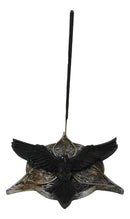 Norse Viking Gothic Raven Crow with Triquetra Knotwork Disc Incense Burner