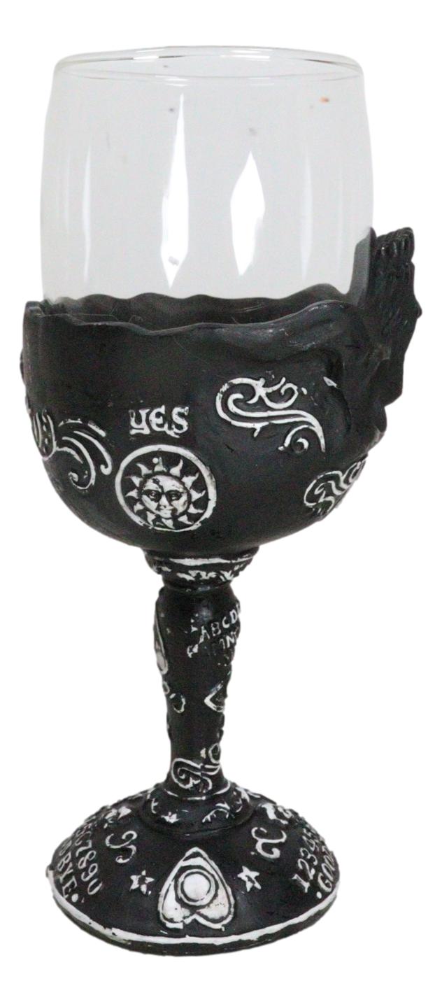 Wicca Gothic Alchemy Ouija Spirit Board Sigil With Inverted Skull Wine Goblet