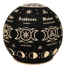 Pagan Calendar Wheel Of The Year Triple Moon Sacred Symbols LED Globe Light