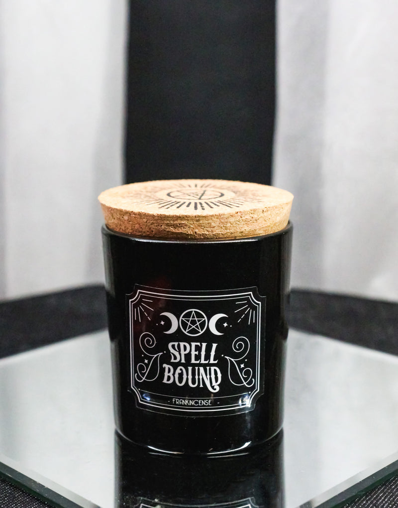 Wicca Midnight Spell Bound Triple Moon Frankincense Pillar Candle Home Fragrance