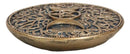 Wicca Sacred Knotwork Triple Moon Pentagram Round Incense Holder Burner