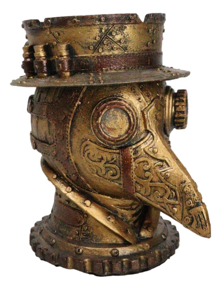 Mad Science Bizarre Steampunk Plaque Doctor Bust Ashtray Decorative Box Figurine