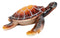 Nautical Ocean Brown Hues Giant Sea Turtle Swimming Decorative Figurine Tortoise